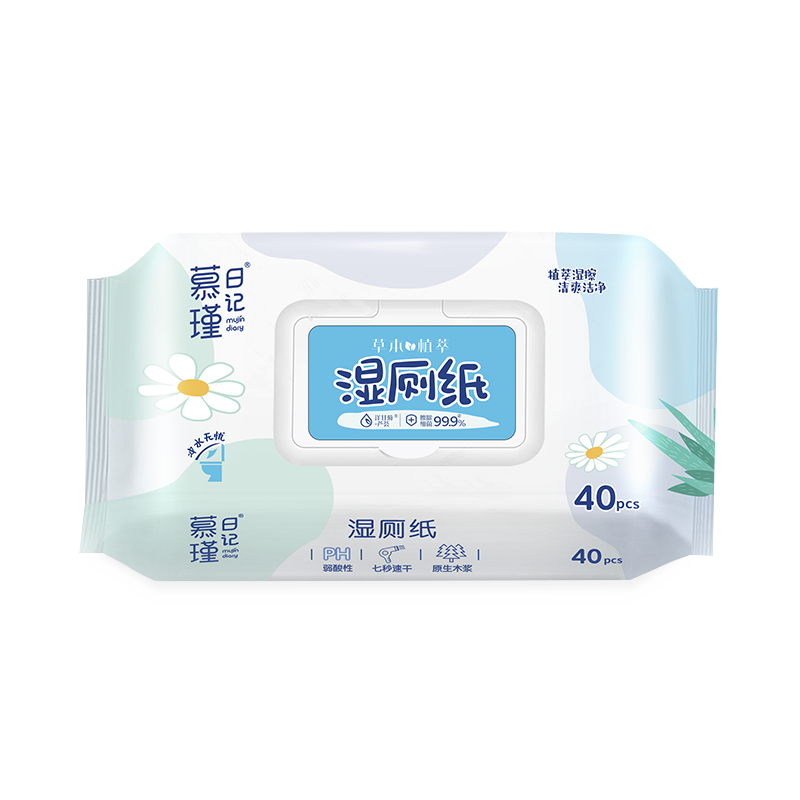 40 Count Khăn lau ướt có mùi hương hoa oải hương nhẹ nhàng thân thiện với môi trường